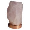 Natural Stone Crystal Rose Quartz Stone lamp with Metal led Light Base for Positive Energy. (Rose Quartz) - Image 2