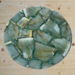 Natural Semiprecious Green Aventurine Stone Table Top For Any Living Space(12inch)