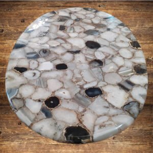 BLACK & WHITE AGATE TABLE TOP