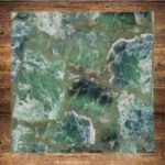 Natural Semiprecious Fluorite Stone Table Top For Any Living Space(12inch)
