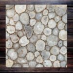Natural Semiprecious White Agate Stone Table Top For Any Living Space(12inch)
