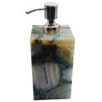 Natural Green Agate Semiprecious Stone Liquid Soap Dispenser,Sanitizer Dispenser,Lotion,Shampoo Dispenser 250ml
