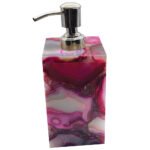 Natural Pink Agate Semiprecious Stone Liquid Soap Dispenser,Sanitizer Dispenser,Lotion,Shampoo Dispenser 250ml