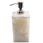 Natural White Quartz Semiprecious Stone Liquid Soap Dispenser,Sanitizer Dispenser,Lotion,Shampoo Dispenser 250ml