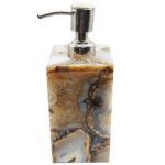 Natural Mix Agate Semiprecious Stone Liquid Soap Dispenser,Sanitizer Dispenser,Lotion,Shampoo Dispenser 250ml