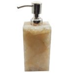Natural Yellow Quartz Semiprecious Stone Liquid Soap Dispenser,Sanitizer Dispenser,Lotion,Shampoo Dispenser 250ml