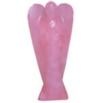 Natural 5cm Crystal Stone Carved Guardian Angel Statue for goodluck,Peace, Home Decoration and Gifting (Rose Quartz)