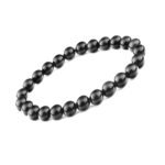 Natural semiprecious stone bracelet for reiki healing and crystal healing for men women and girls (Black Obsidian)