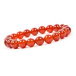 Natural semiprecius stone bracelet for reiki healing and crystal healing for men women and girls (carnelian)