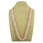 Natural Stone Rose Quartz Necklace mala 8mm Beads Size, 28 inch. for Men Women Others
