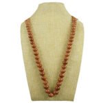 Natural Stone Sunstone Necklace mala 8mm Beads Size, 28 inch. for Men Women Others