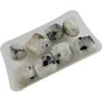 Natural 100 gm White Rainbow Stone Tumble Tumbled Crystals for Healing Reiki vastu Correction