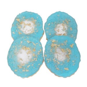 TURQUOISE COLOR RESIN COSTER