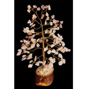 ROSE QUARTZ STONE CHIPS TREE