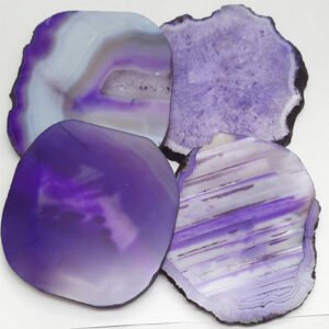 PURPLE AGATE COASTER WITHOUT PLATING