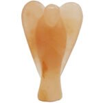 Natural 5cm Crystal Stone Carved Guardian Angel Statue for goodluck,Peace, Home Decoration and Gifting (Yellow Aventurine)