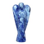 Natural 5cm Crystal Stone Carved Guardian Angel Statue for goodluck,Peace, Home Decoration and Gifting (Lapis Lazuli)
