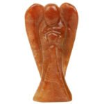 Natural 5cm Crystal Stone Carved Guardian Angel Statue for goodluck,Peace, Home Decoration and Gifting (red Aventurine)