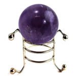 Natural Amethsyt Stone 40-45mm for Reiki Healing Crystal Stone Ball with Stand for Vastu Correction