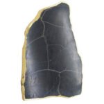 Natural Black Italian Marble Stone Serving Platters With Gold Electroplating