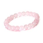 Natural semiprecious stone bracelet for reiki healing and crystal healing for men women and girls (Rose Quartz)