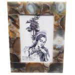 Natural Agate Semiprecious Stone photoframe for home decor (Mix Agate)