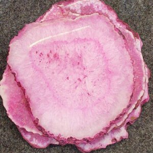 PINK AGATE COASTER WITHOUT ELECTROPLATING