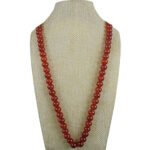 Natural Stone Carnelian Necklace mala 8mm Beads Size, 28 inch for Men Women Others