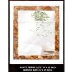 Natural Agate Semiprecious Stone Mirror for Wall decor (Mix Agate)