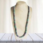 Natural Stone Ruby Zoisite Necklace mala 8mm Beads Size, 28 inch. for Men Women Others