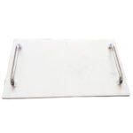 NaturaI White Marble Stone Serving Tray