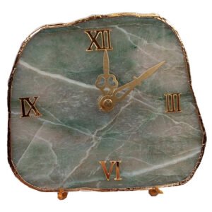 NATURAL AGATE TABLE CLOCK 10-12CM