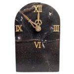 Semiprecious Table Clock for Home Decor,Table Decor,Diwali Gifts (Black Obsidian)