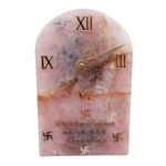 Semiprecious Table Clock With Mahalaxmi Mantra for Home Decor,Table Decor,Diwali Gifts
