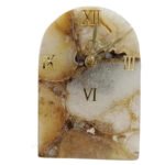 Semiprecious Table Clock for Home Decor,Table Decor,Diwali Gifts (Yellow Agate)