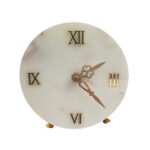 Marble Stone 11.5cm Table Clock with Stand for Home decor
