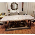 Natural Semiprecious Rose Quartz Stone Dinning Table for Elegant Dining Spaces(Price on Request)