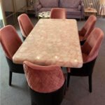 Natural Semiprecious Rose Quartz Stone Dinning Table for Elegant Dining Spaces(Price on Request)