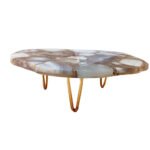 Natural semiprecious grey agate stone serving platters