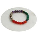 eshoppee zodiac 8mm Crystal Bracelet For Men And Women Gemstone Reiki Natural Healing Elastic Birth Stone Bracelet(Taurus)