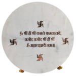 Mahalaxmi Mantra on Marble Stone with Stand for Home Decor